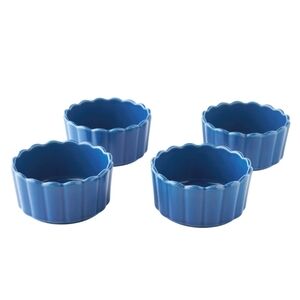 ❤️ New 2025 The Pioneer Woman Colette  Blue Bakeware Ramekin Set